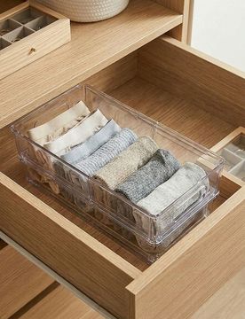 Organizer trasparente estensibile per cassetto - clear