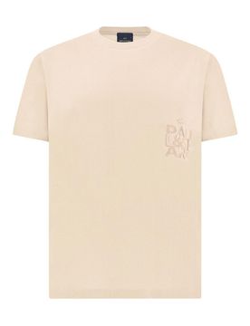 T-shirt in jersey di cotone con ricamo audace