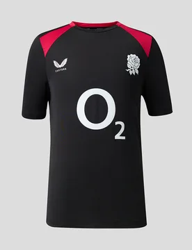 England Rugby Juniors 26/27 Training Short Sleeve T-shirt - Black JS Unisex - Castore - FashionsVida