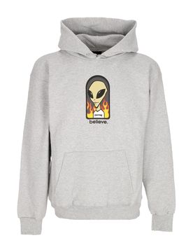Felpa Cappuccio Uomo Believe Hoodie X Aws Grey