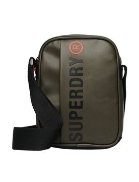 Superdry Damen Grün Tarp Umhängetasche Logo Druck, Größe: Einheitsgröße