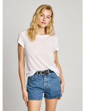 Para mujer. PL506049 Camiseta De Manga Corta Megan (L), Casual, Algodón, Sostenible