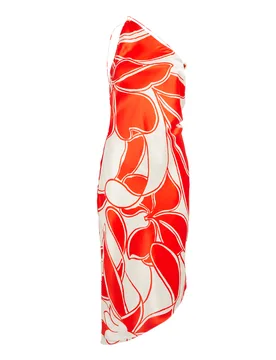 SIR Ramona Printed Silk Midi Dress - SIR - FashionsVida