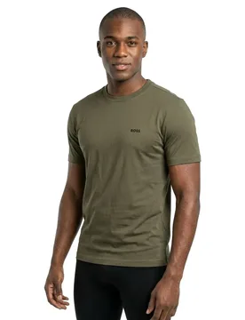 T-shirt à Manches Courtes 50506373 Green Open Green L - BOSS - FashionsVida