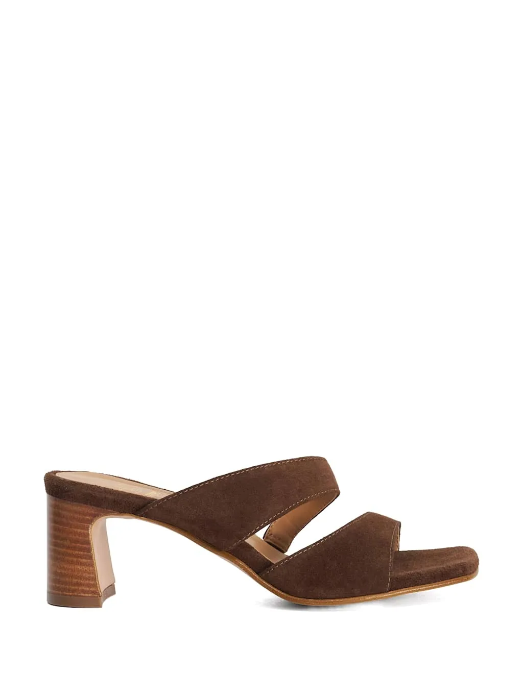 Suede Block Heel Sandals Brown female - Dune london - FashionsVida