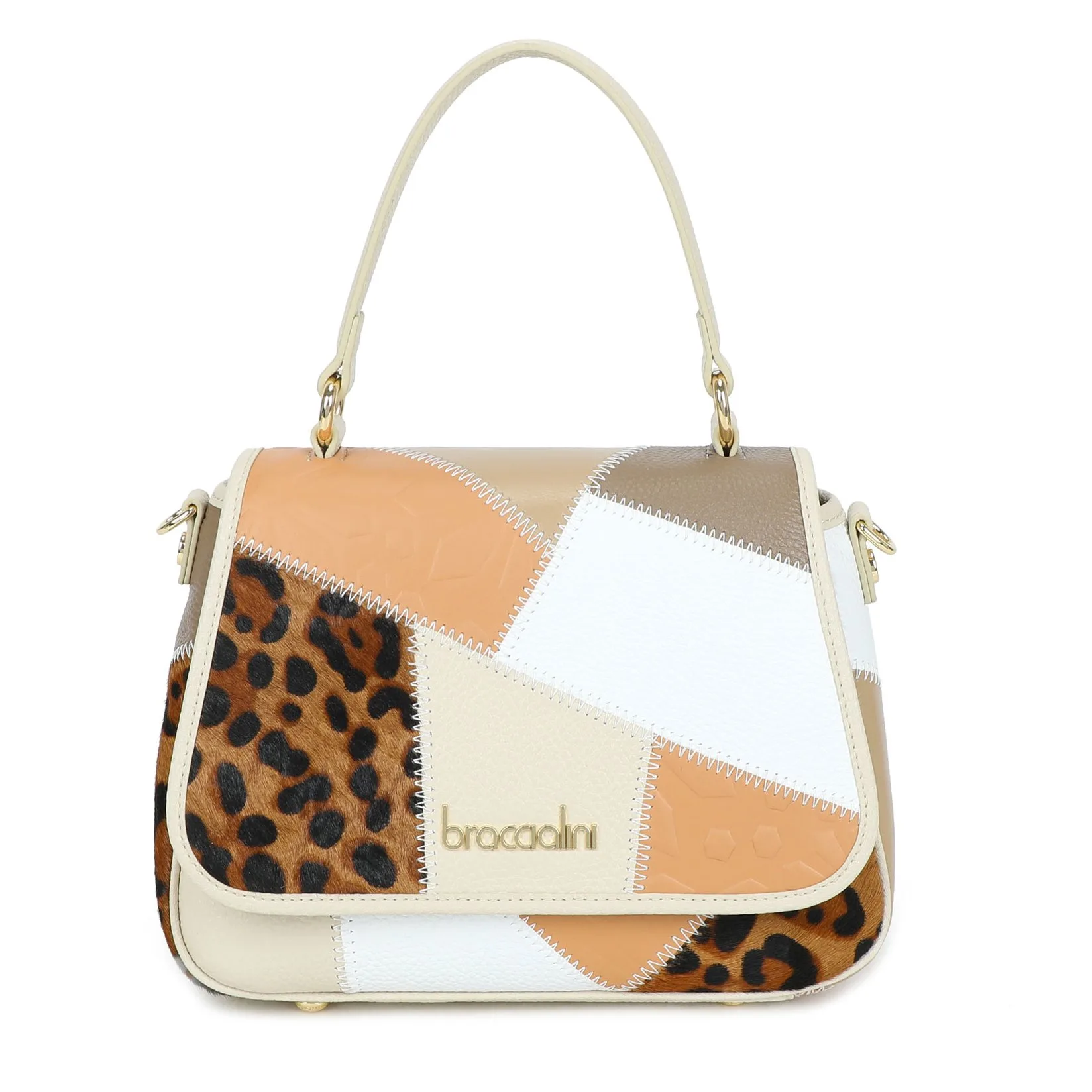 Patch Borsa a mano e tracolla B19070 Beige - Braccialini - FashionsVida