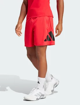Pantaloni Corti da Allenamento Logo Train Essentials S 13 CM Pure Ruby / Black - Adidas - FashionsVida