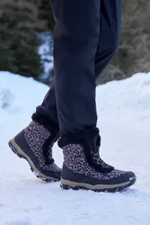 Ohio Womens Thermal Printed Short Snow Boots - Black - Black - Size: 8