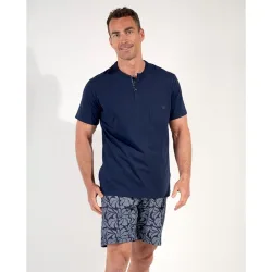 Pijama de punto corto estampado de bre