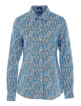 Camicia Azzurra Con Chiusura Bottoni Frontali