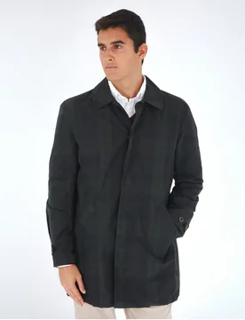 Gabardina de hombre 100% algodón en azul oscuro - Wickett Jones - FashionsVida