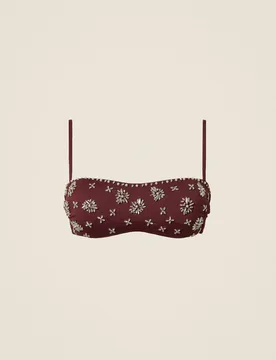 Haut de maillot de bain bandeau avec broderie - TWINSET - FashionsVida