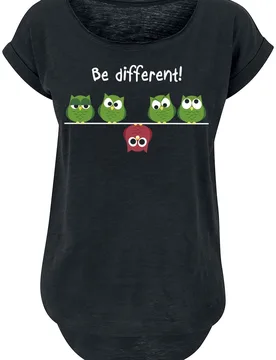 T-Shirt - XS - für Damen - Größe XS - schwarz - Frauen - female - Be Different! - FashionsVida
