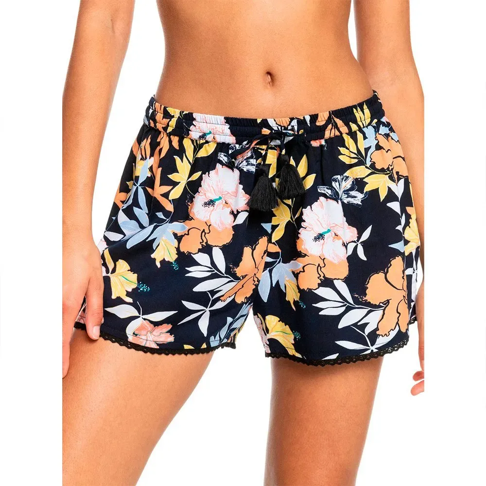 Pantaloni Corti Salty Tan Anthracite S Island Vibes L - Roxy - FashionsVida