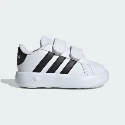 Kids Unisex Grand Court 2.0 Shoes - White & Black - Size Uk 3 Infant