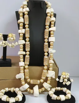Real natural african traditional coral bead jewelry for woman nigeria - Aliexpress - FashionsVida