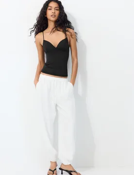 Top im Burlesque-Look Schwarz S - Stradivarius - FashionsVida