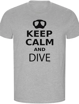 Maglietta A Maniche Corte Keep Calm And Dive Eco