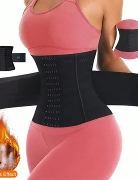 Pieza Corsé entrenador abdominal de malla negra transpirable para mujer, deportes, comodidad todo el día - Shein - FashionsVida
