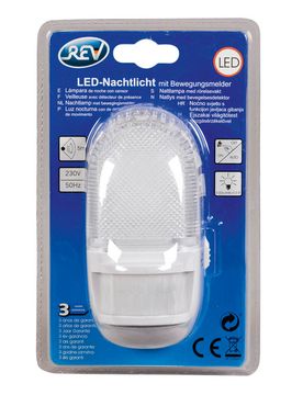 LED-Nachtlicht mit Bewegungsmelder & Dämmerungssensor weiß