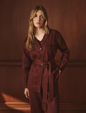 Sahariana de mujer con manga larga en lino - Lloyd's - FashionsVida