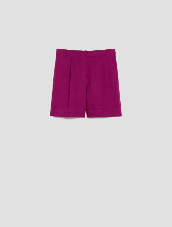 Shorts in lino donna magenta - Pennyblack - FashionsVida