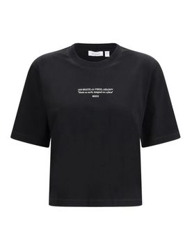 T-shirt nera con grafica sul petto