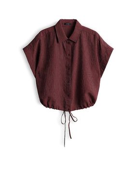 Blusa camisera FLANETA rojo oscuro 40