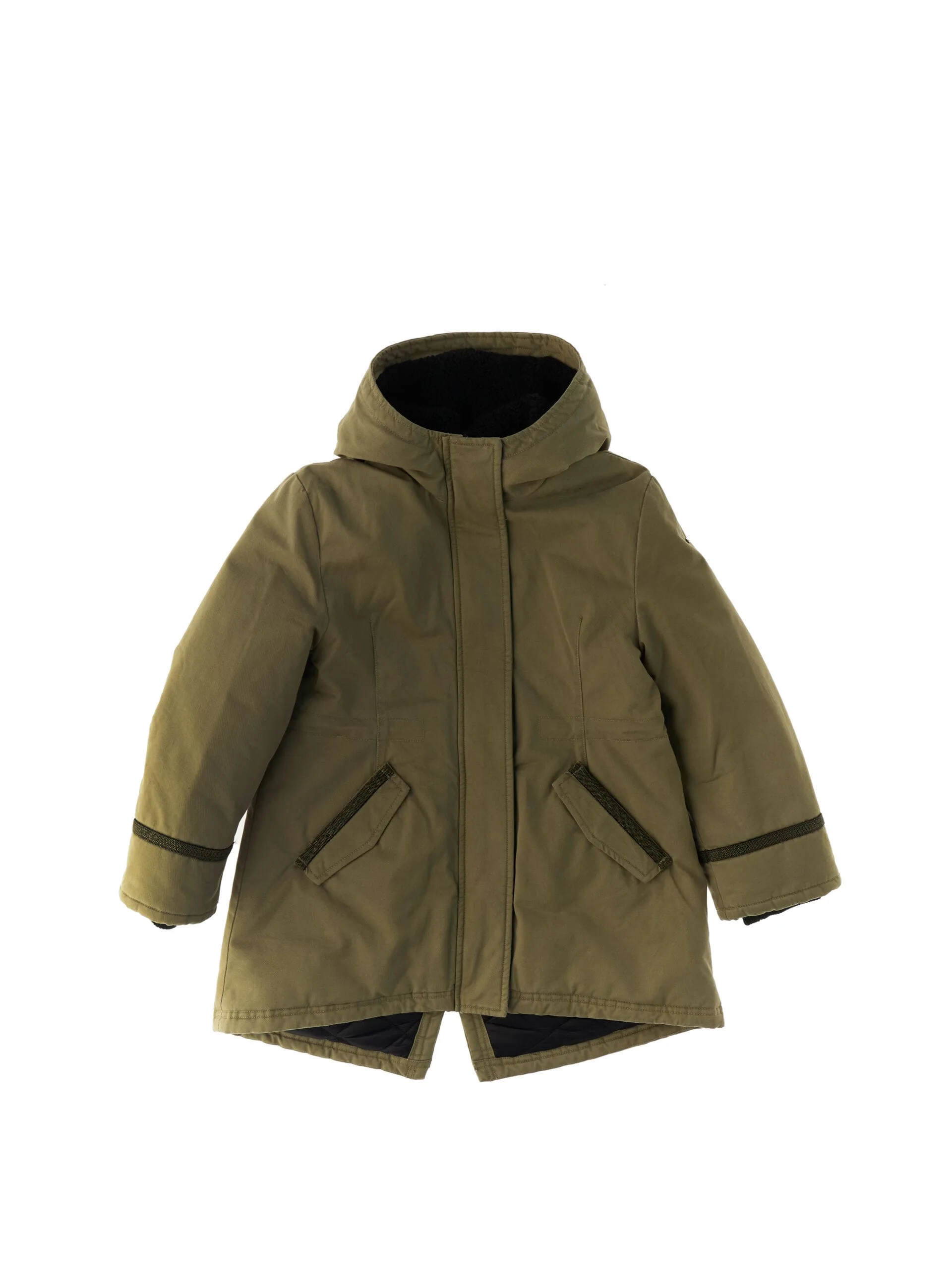 Parka con cappuccio VERDE OLIVA M - iDO - FashionsVida