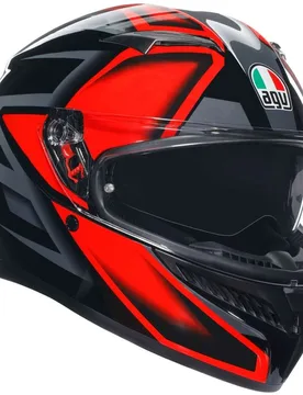 Casco Moto Integrale K3 COMPOUND Nero Rosso taglia XS - AGV - FashionsVida