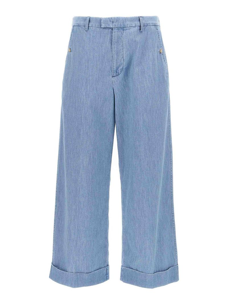 Jeans con risvolto