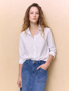 Camisa de algodón lisa de mujer - Easy Wear - FashionsVida