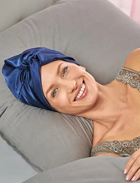 Pagen Satin-Schlafhaube dunkelblau - 3Pagen - FashionsVida