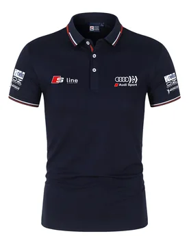 Summer men's polo shirt, featuring Audi logo. Comfortable and breathable to wear, dries quickly. High-quality polo shirt, ships - Aliexpress - FashionsVida