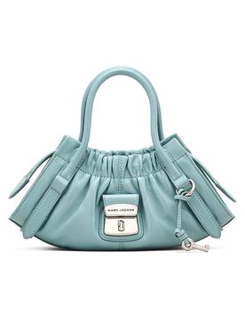 JACOBS Ledertasche - Mini Bag THE SMALL SATCHEL hellblau damen