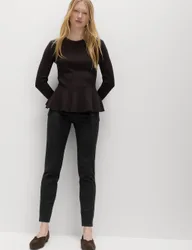 Slim Fit Ankle Grazer Trousers Navy female