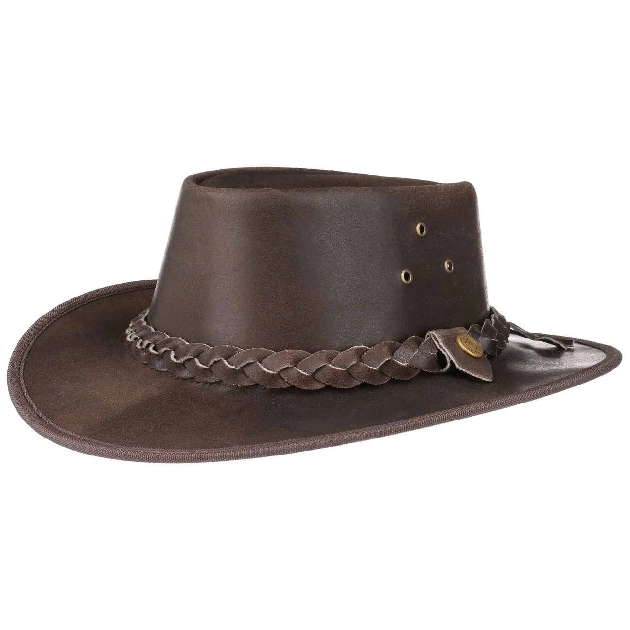 Hooley Leather Hat by - brown - Female - Size: S (54-55 cm) - Scippis - FashionsVida