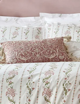 Pure Cotton Kensington Cushion Pink Mix - Historic Royal Palaces - FashionsVida