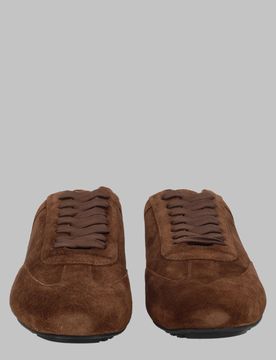 Men's Leather Sneakers with Structured Upper