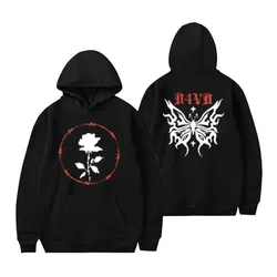 D4vd borboleta glitch hoodie moletom com capuz unissex moletom de manga longa
