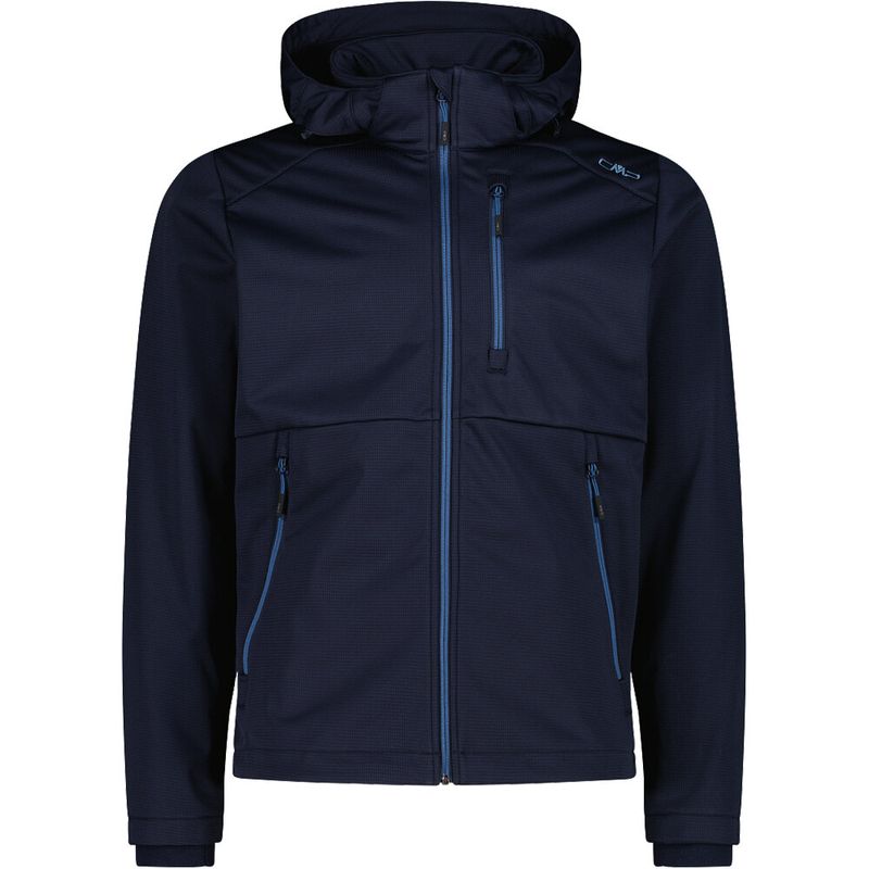 Man jacket zip hood forro polar hombre Marino (58)