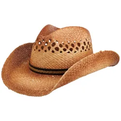 Organic Raffia Western Hat by - nature - Female - Size: S/M (54-57 cm)