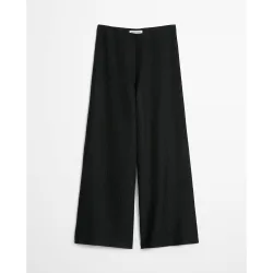 Pantalón de ganchillo slim de punto de mezcla de algodón