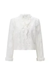 Romantic Blouse with Ruffle female