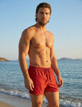 Sinsay - Pantaloncini mare - rosso
