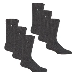 Pairs Mens Original Thick Winter Thermal Socks For Cold Weather - Grey - Size Uk 12-14
