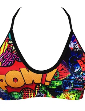 Top Mare Super Comic Bikini Top Orange S Women - TURBO - FashionsVida