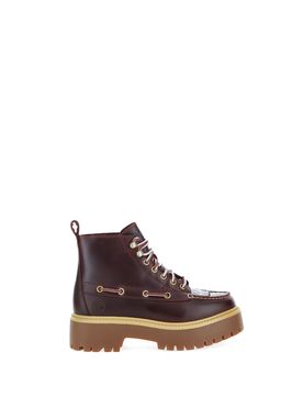Polacchini in pelle MARRONE 060