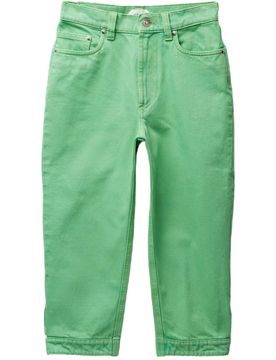 Women's Cotton Denim Jeans with Back Leather Patch