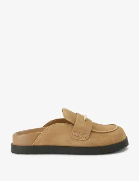 Tobin Suede Metallic Detail Mules Brown female - Steve madden - FashionsVida